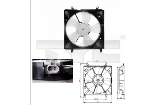 Cooling fan 836-0008 TYC