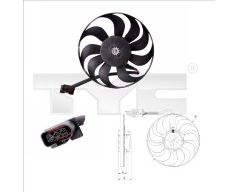 Cooling fan 837-0005 TYC
