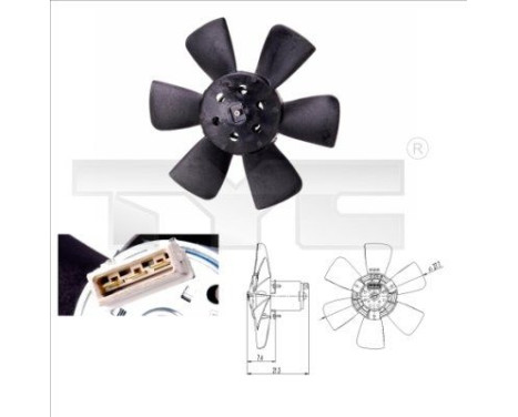 Cooling fan 837-0008 TYC