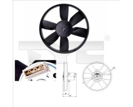 Cooling fan 837-0009 TYC
