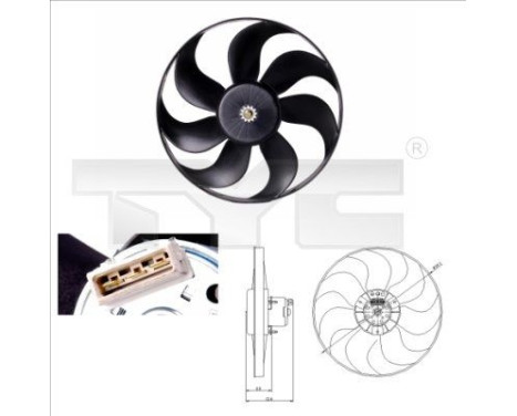 Cooling fan 837-0010 TYC