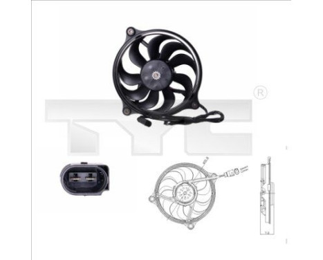 Cooling fan 837-0017 TYC