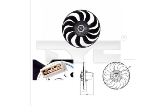 Cooling fan 837-0019 TYC
