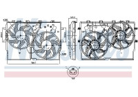 Cooling fan 850001 Nissens