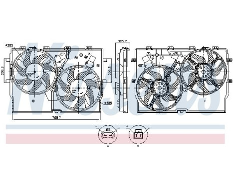 Cooling fan 850002 Nissens