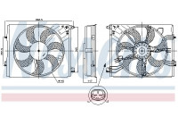 Cooling fan 850050 Nissens