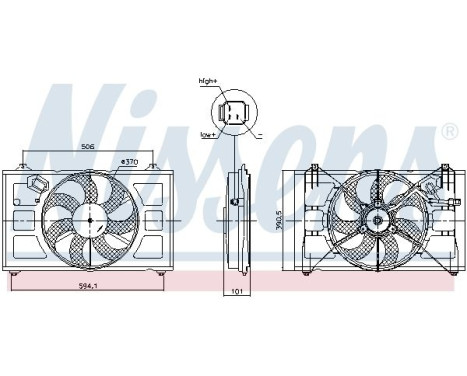 Cooling fan 850053 Nissens