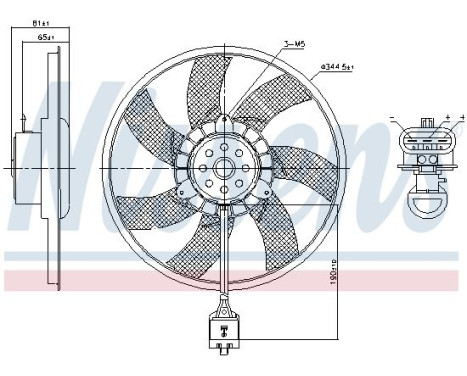 Cooling fan 850061 Nissens