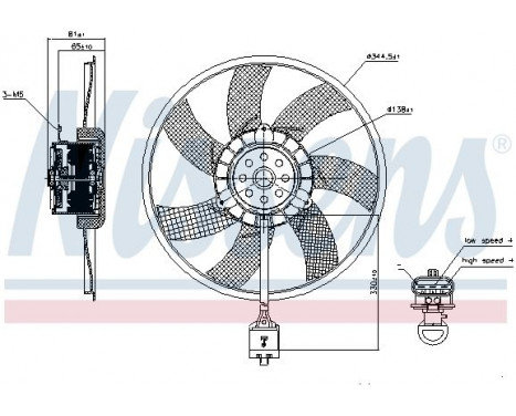 Cooling fan 850062 Nissens, Image 6
