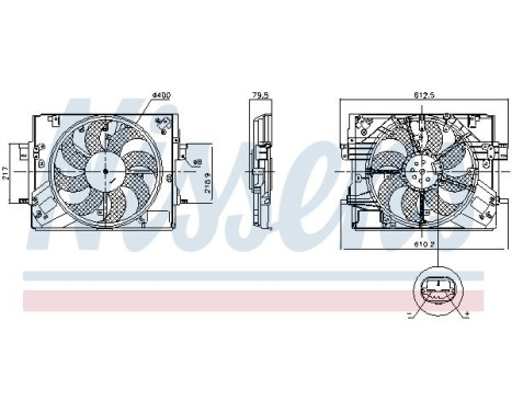 Cooling fan 850063 Nissens