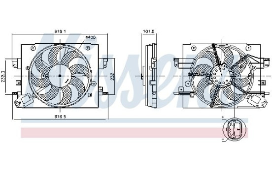 Cooling fan 850064 Nissens