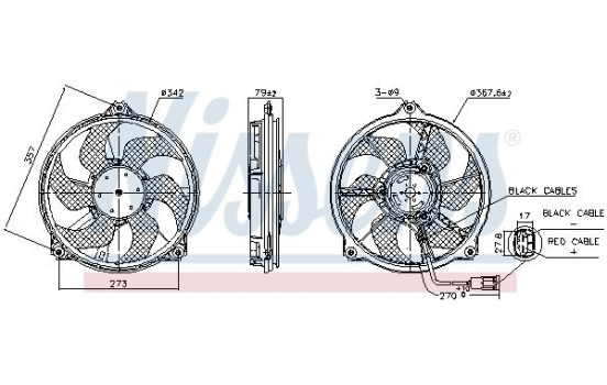 Cooling fan 850073 Nissens