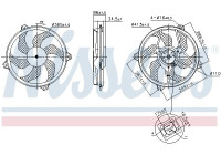 Cooling fan 850093 Nissens