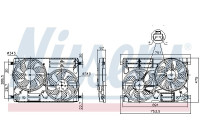 Cooling fan 850096 Nissens