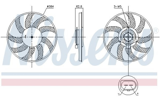 Cooling fan 850099 Nissens