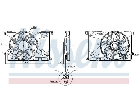 Cooling fan 850124 Nissens