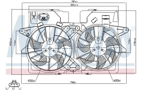 Cooling fan 85278 Nissens, Image 7