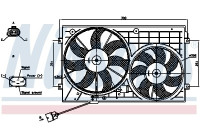 Cooling fan 85644 Nissens