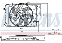 Cooling fan 85740 Nissens