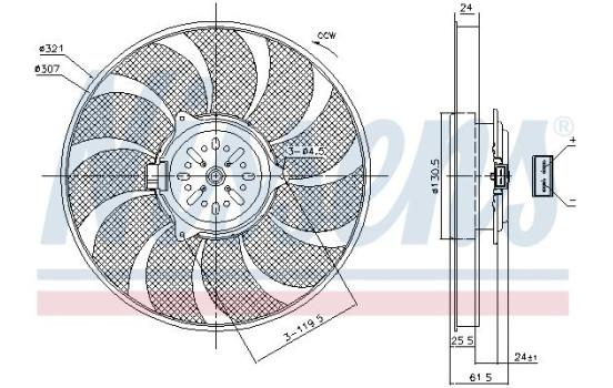 Cooling fan 85786 Nissens, Image 6