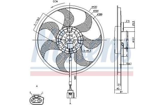 Cooling fan 85805 Nissens, Image 6