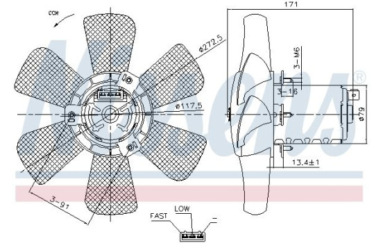 Cooling fan 85809 Nissens, Image 6