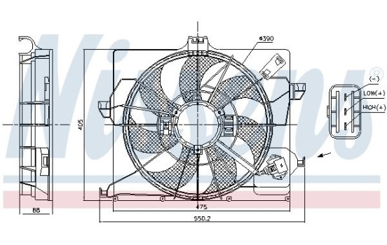 Cooling fan 85898 Nissens, Image 6