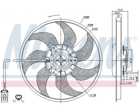 Cooling fan 85934 Nissens, Image 6