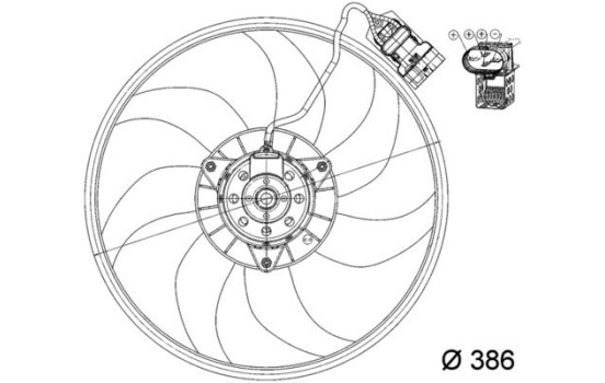 Cooling fan CFF 161 000P Mahle, Image 2