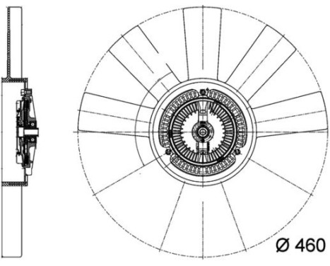 Cooling fan CFF 443 000P Mahle, Image 3