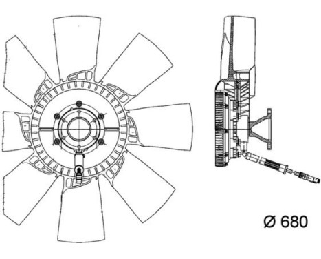 Cooling fan CFF 462 000P Mahle, Image 3