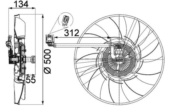 Cooling fan CFF 467 000P Mahle, Image 3
