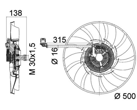 Cooling fan CFF 471 000P Mahle