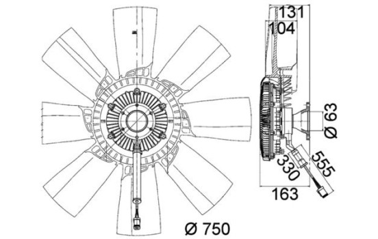 Cooling fan CFF 473 000P Mahle, Image 2