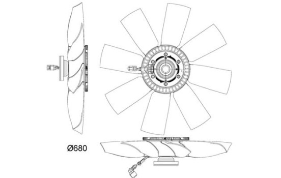 Cooling fan CFF 477 000P Mahle, Image 4