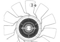 Cooling fan CFF 497 000P Mahle