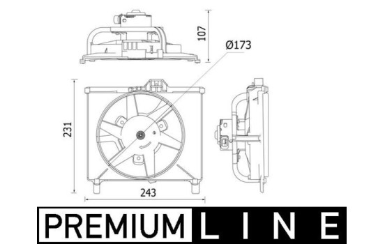 Cooling fan CFF 541 000P Mahle, Image 2