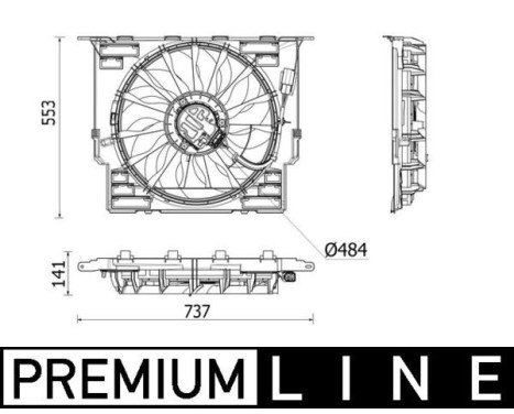 Cooling fan CFF 543 000P Mahle