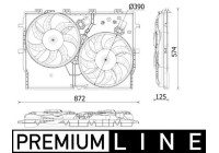 Cooling fan CFF 550 000P Mahle