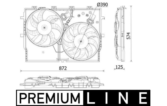 Cooling fan CFF 550 000P Mahle