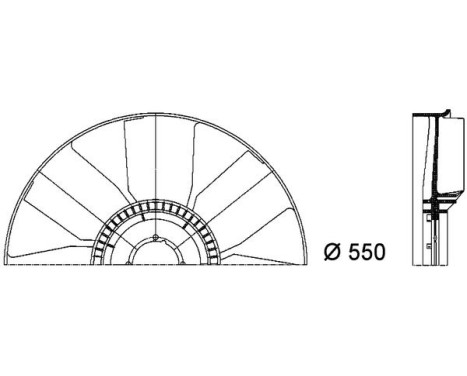 Cooling fan CFW 20 000P Mahle, Image 3