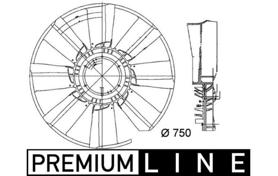 Cooling fan CFW 34 000P Mahle, Image 2
