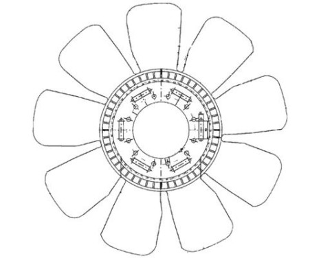 Cooling fan CFW 83 000P Mahle, Image 2