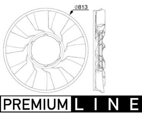 Cooling fan CFW 87 000P Mahle