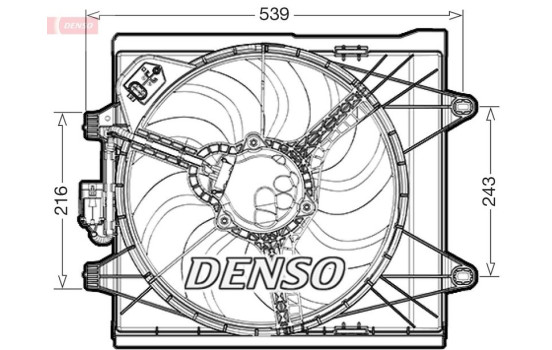 Cooling fan DER09286 Denso, Image 3