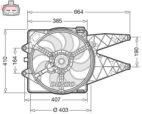 Cooling fan DER09309 Denso