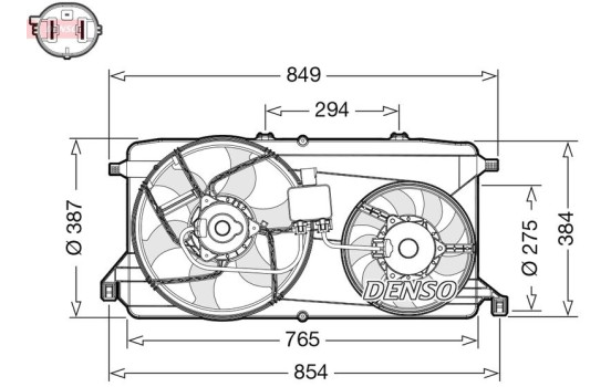 Cooling fan DER10009 Denso