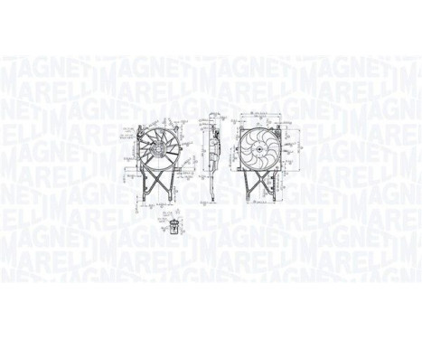 Cooling fan MTC863AX Magneti Marelli