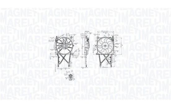 Cooling fan MTC863AX Magneti Marelli