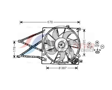 Cooling fan OL7524 Ava Quality Cooling